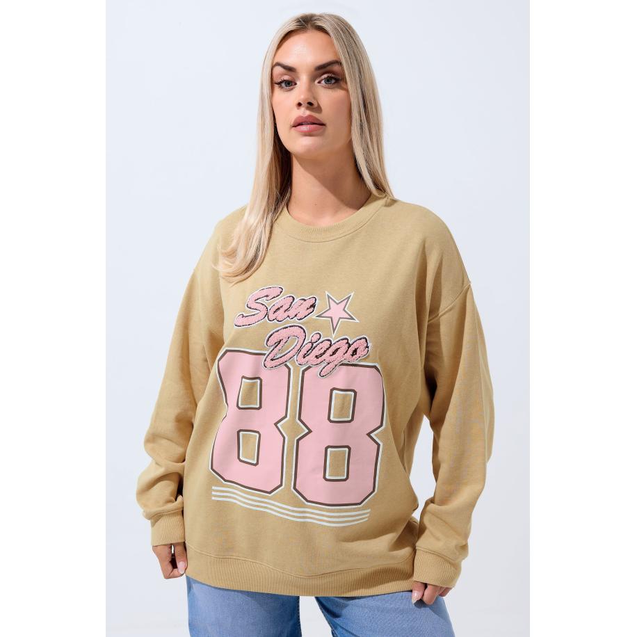 Limited Collection Curve Beige Bruin 'San Diego 88' Sweatshirt Size 54-56 Bruin