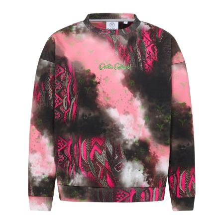 carlo colucci Carlo Colucci Sweatshirt Diop groen / pink / zwart / wit