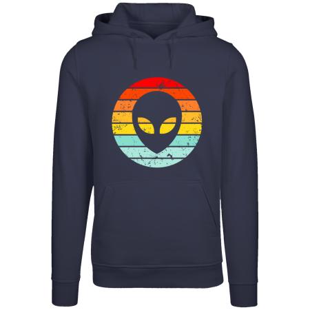 F4NT4STIC Sweatshirt Alien Retro Sonnenuntergang marine / lichtblauw / geel / rood