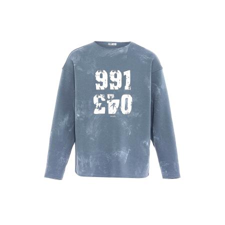 VAMOS CLO VAMOS CLO Sweatshirt basaltgrijs / wit