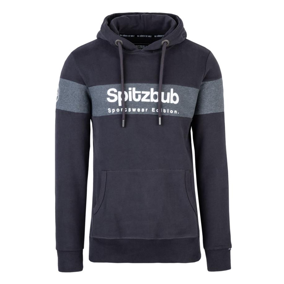 SPITZBUB Sweatshirt Ludis grijs / lichtgrijs / wit Grijs