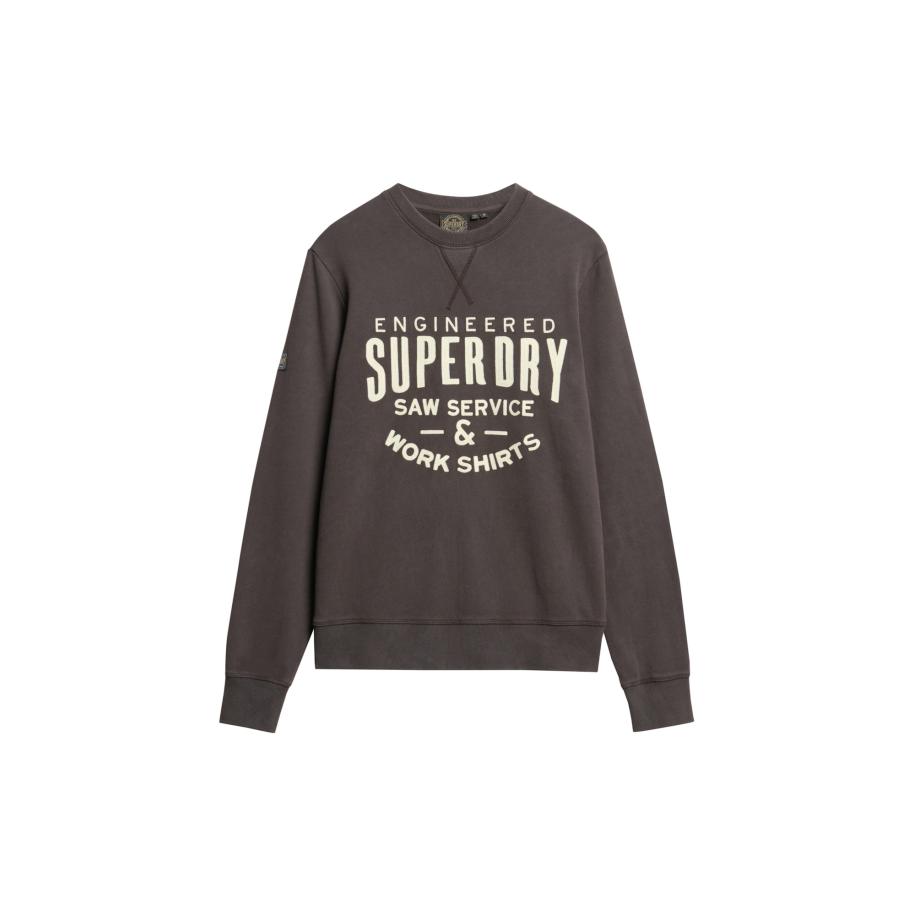 Superdry Superdry Sweatshirt antraciet / wit -