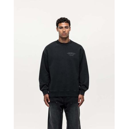 Good For Nothing - Sweatshirt met gedeeltelijke naad in zwart met wassing, deel van co-ord set