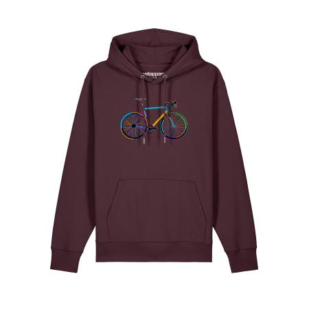 Watapparel Watapparel Sweatshirt Fahrrad by night gemengde kleuren / donkerrood