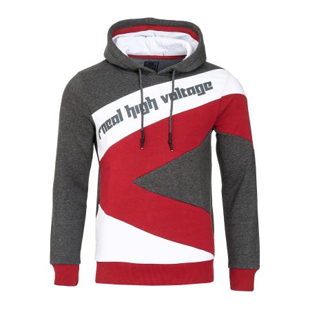 Rusty Neal Rusty Neal Trui antraciet / bordeaux / wit