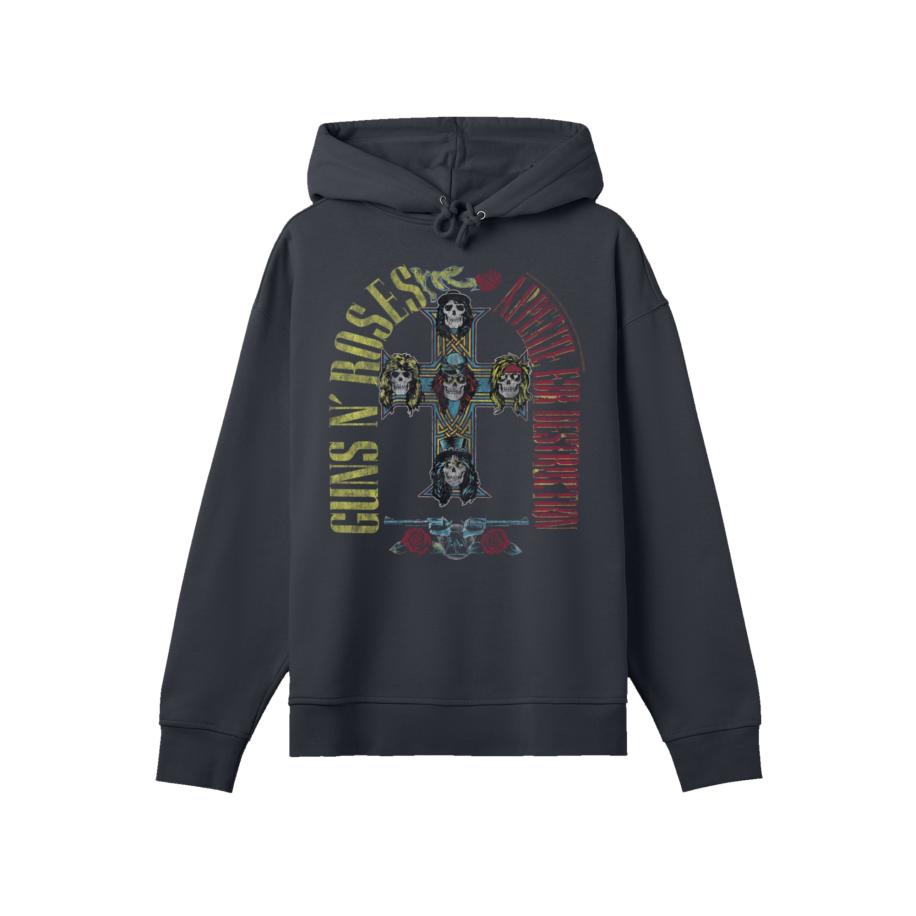 F4NT4STIC F4NT4STIC Sweatshirt Guns N Roses Skull Rock Band Merch antraciet / gemengde kleuren -