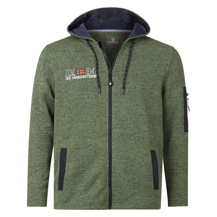 jan vanderstorm Jan Vanderstorm Sweatvest Asva groen -