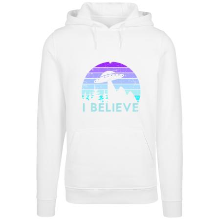F4NT4STIC F4NT4STIC Sweatshirt I Believe Ufo Alien Raumschiff aqua / lila / wit