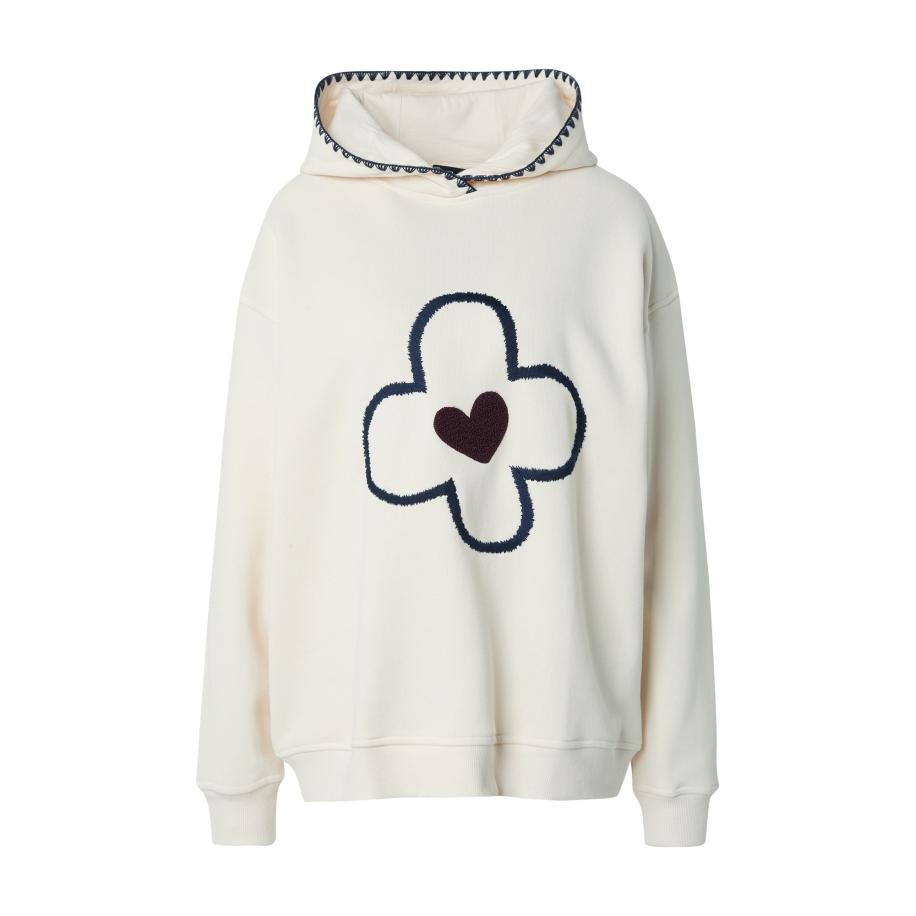 grace Grace Sweatshirt Flower crème / zwart -