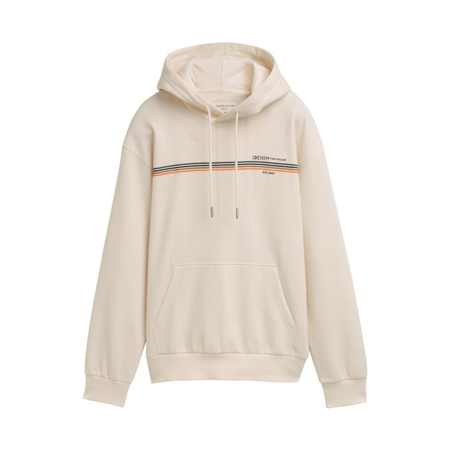 Tom Tailor TOM TAILOR DENIM Sweatshirt grijs / oranje / wit -