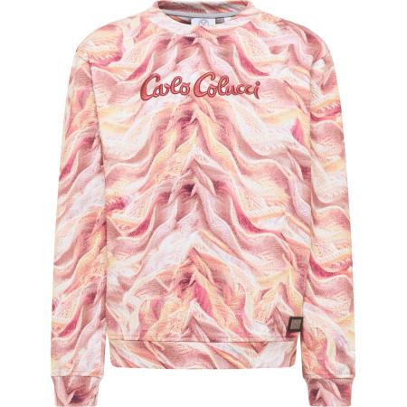 carlo colucci Carlo Colucci Sweatshirt Dotti abrikoos / rosa / wit