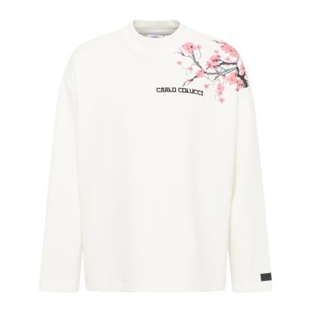 carlo colucci Carlo Colucci Sweatshirt Dragogna oudroze / zwart / wit