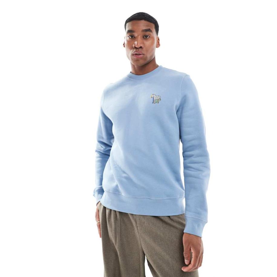 PS Paul Smith - Sweatshirt met zebralogo sweatshirt in lichtblauw Blauw