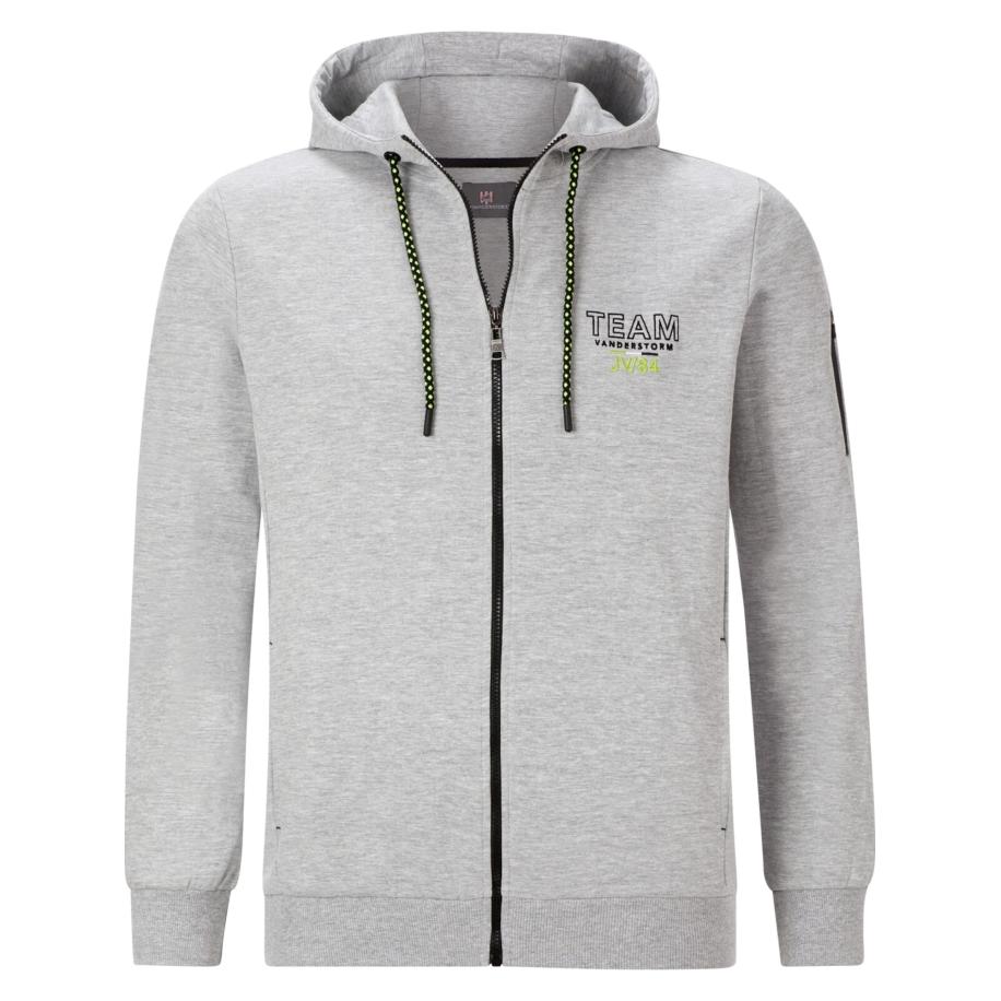 jan vanderstorm Jan Vanderstorm Sweatvest Odgrim grijs gemêleerd / zwart -