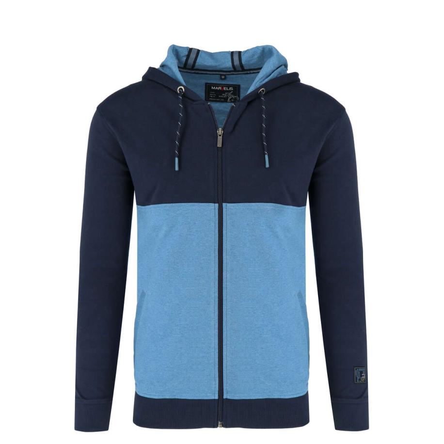 Marvelis Casual Hooded sweatshirt Hemel, Effen Blauw