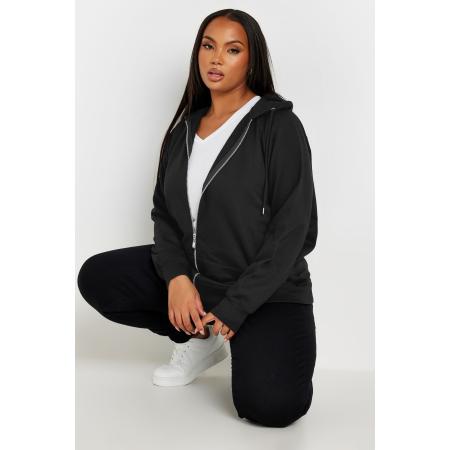 Yours Hoodie Van Zacht Katoen Met Rits In Zwart Size 66-68