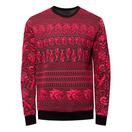 Rusty Neal Rusty Neal Sweatshirt rood / zwart