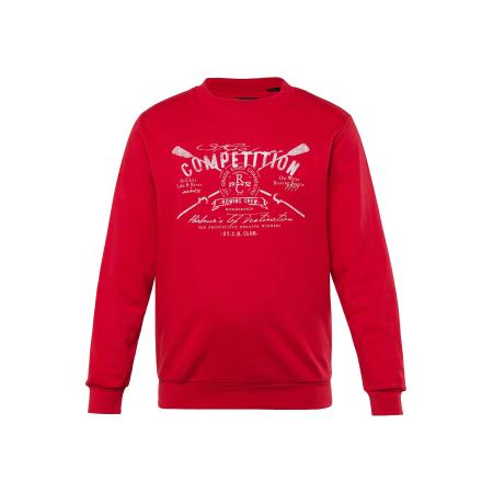 men plus Men Plus Sweatshirt rood / natuurwit