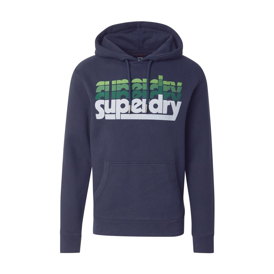 Superdry Superdry Sweatshirt navy / lichtgroen / donkergroen -