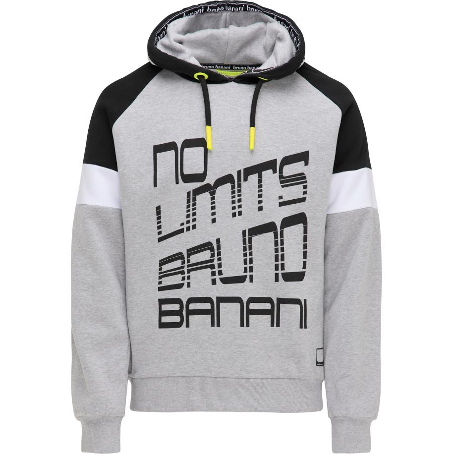 Bruno Banani Bruno Banani Sweatshirt Jordan grijs / zwart / wit -