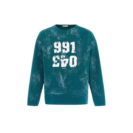 VAMOS CLO VAMOS CLO Sweatshirt turquoise / petrol / wit