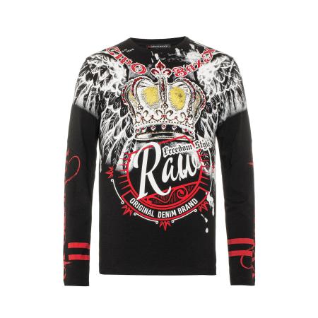 Cipo & Baxx CIPO & BAXX Sweatshirt geel / rood / zwart / wit