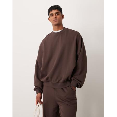 ASOS DESIGN - Essentials - Extreem oversized sweatshirt in bruin
