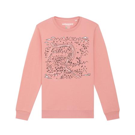 Watapparel Watapparel Sweatshirt Landschaft rosa / zwart / wit