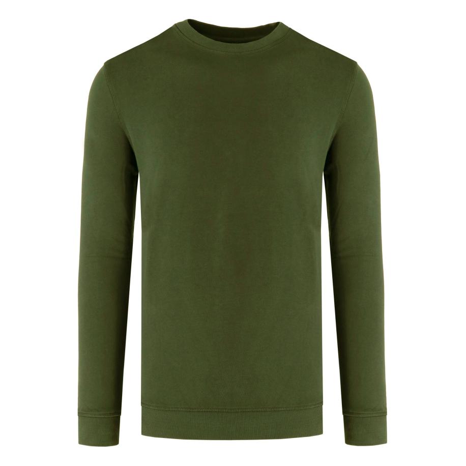 Marvelis Casual Sweatshirt ronde hals olijf, Effen Groen