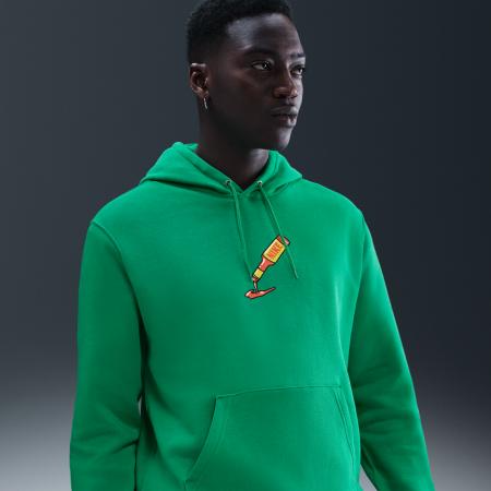 Nike Club Sole Food fleedehoodie - Groen