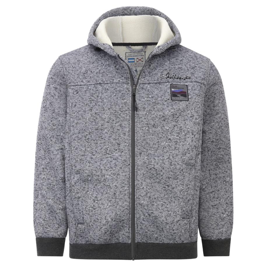 jan vanderstorm Jan Vanderstorm Sweatvest Mikrikson grijs gemêleerd -