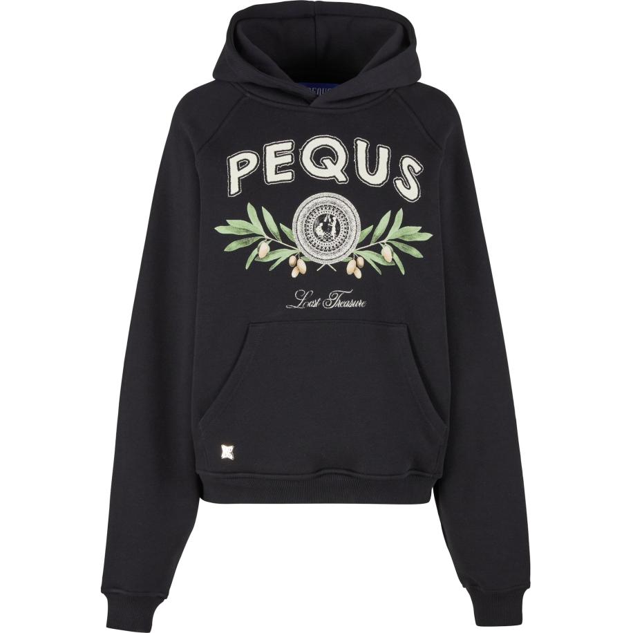 Pequs Sweatshirt Olive Coin Relic geel / groen / zwart / wit Zwart
