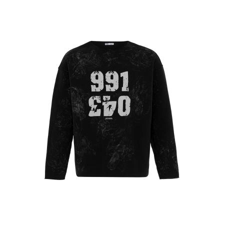 VAMOS CLO VAMOS CLO Sweatshirt zwart / offwhite