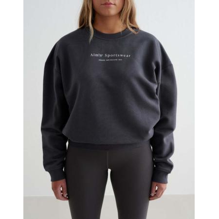 Aim'n Grey Serif Sweatshirt in schaduwgrijs