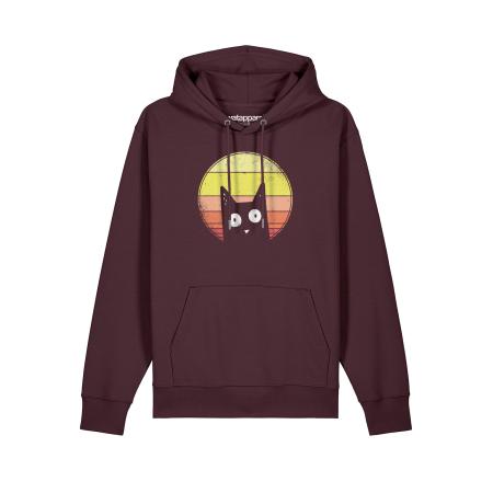 Watapparel Watapparel Sweatshirt Sunset Cat gemengde kleuren / donkerrood
