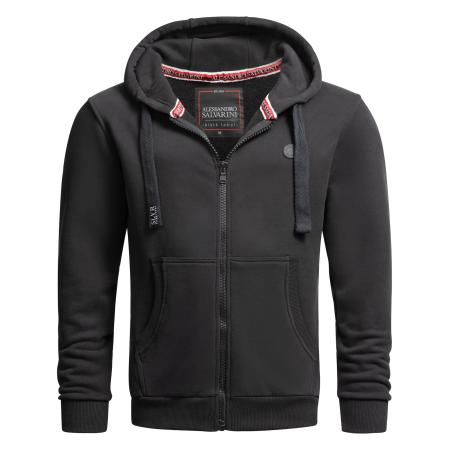 Alessandro Salvarini Alessandro Salvarini Sweatvest Lomborio zwart