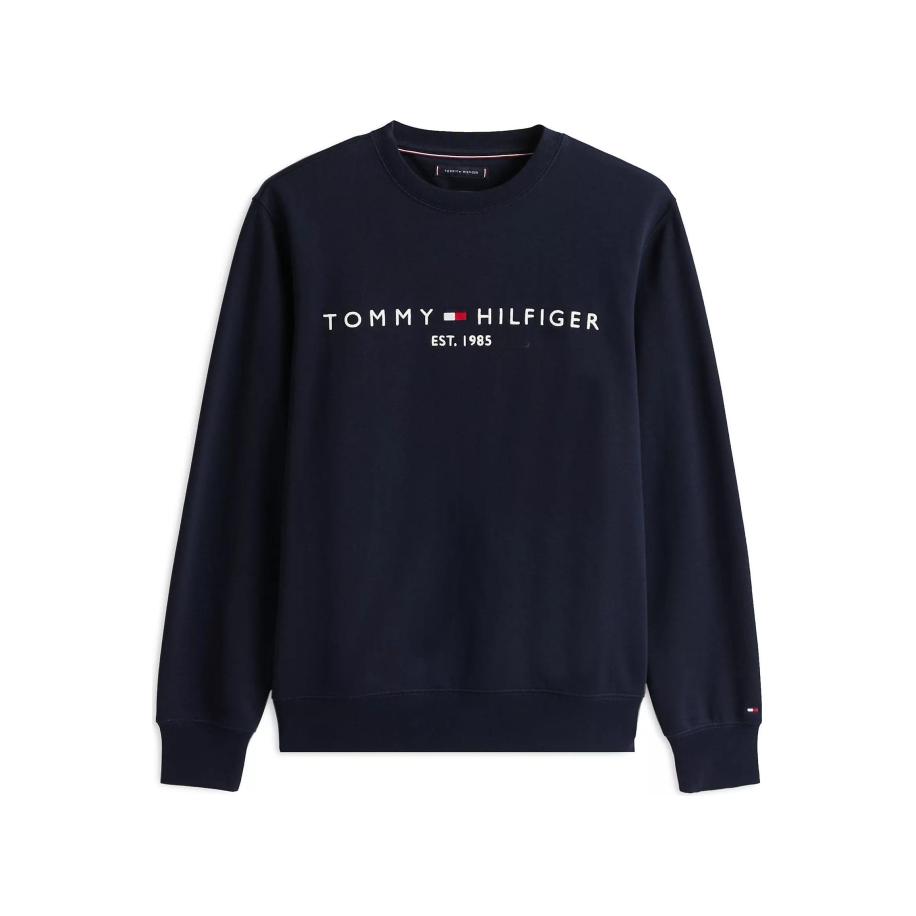 Tommy Hilfiger Sweatshirt ronde halsblauw, Effen Blauw
