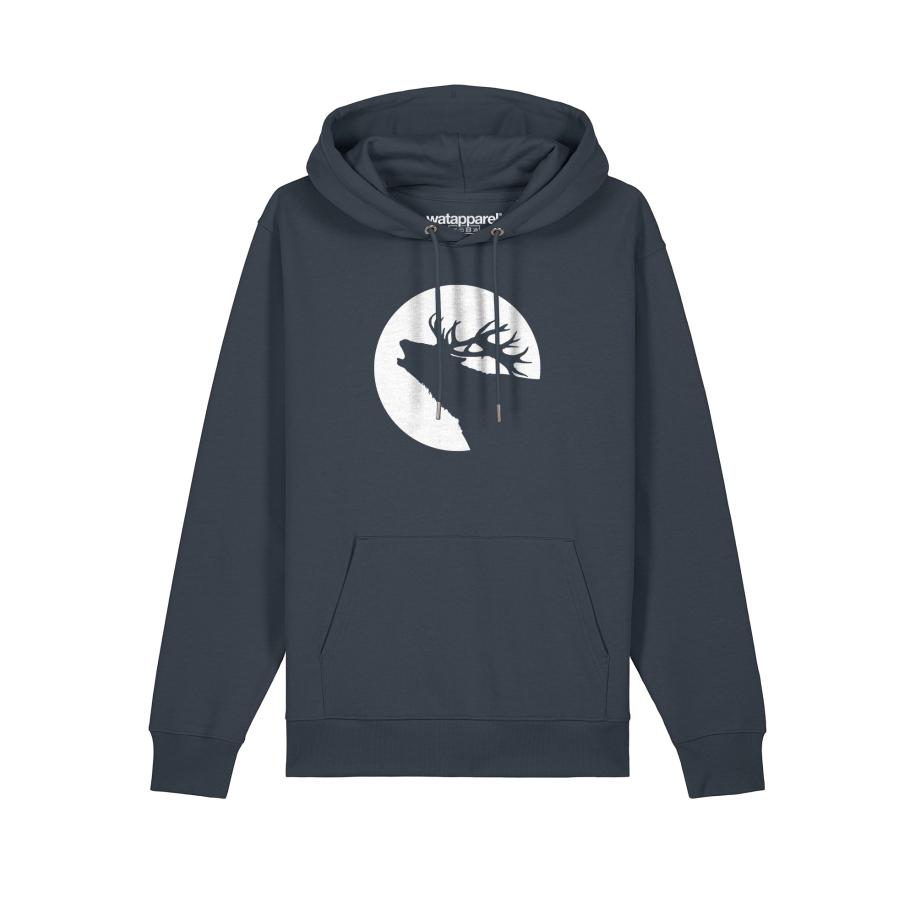 Watapparel Watapparel Sweatshirt Röhrender Hirsch antraciet / wit -