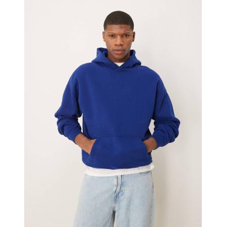 Abercrombie & Fitch - Essentials - Hoodie in blauw met wassing