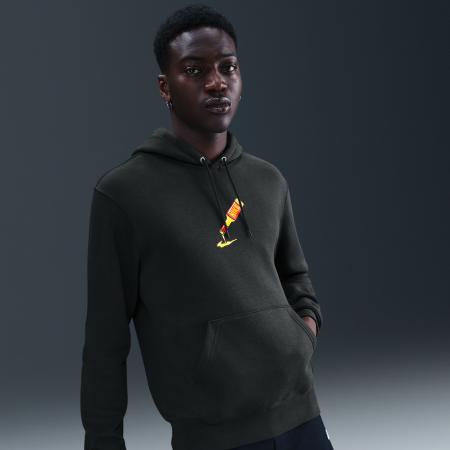 Nike Club Sole Food fleedehoodie - Zwart