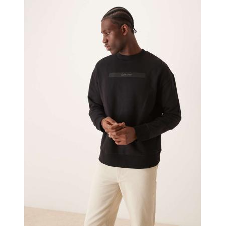 Calvin Klein - Sweatshirt met geborduurd logo in zwart