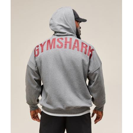 Gymshark Power Zip Up Hoodie Charcoal Core Marl