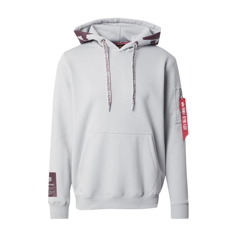 Alpha Industries ALPHA INDUSTRIES Sweatshirt lichtgrijs / wijnrood -