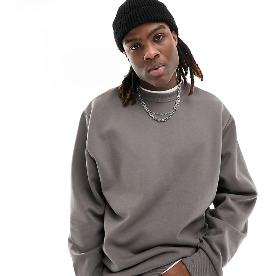 COLLUSION - Sweatshirt in antraciet-Grijs Grijs