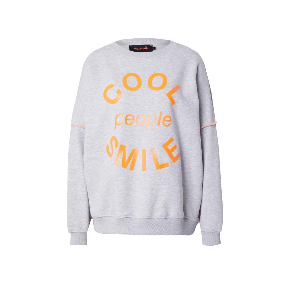 miss goodlife miss goodlife Sweatshirt Cool People Smile grijs gemêleerd / donkeroranje -