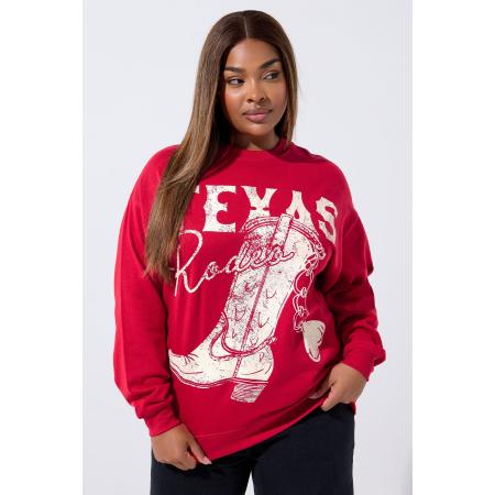Limited Collection Curve Red 'Texas Rodeo' Grafische Laarzen Sweatshirt Size 54-56