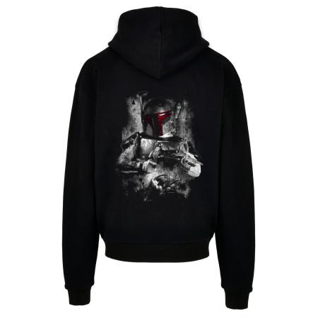 F4NT4STIC F4NT4STIC Sweatshirt Star Wars Boba Fett Distressed grijs / rood / zwart / wit