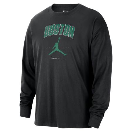 Boston Celtics Essential Jordan NBA-herenshirt met lange mouwen - Zwart