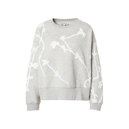 Munthe Munthe Sweatshirt PAWI lichtgrijs / wit