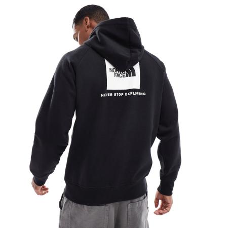 The North Face - Hoodie met omkaderd logo en raglanmouwen in zwart